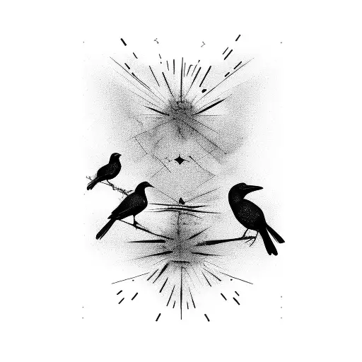 Crows In Different Poses