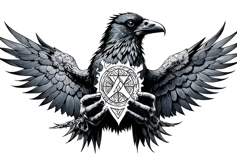 Bind Rune Raven Holding