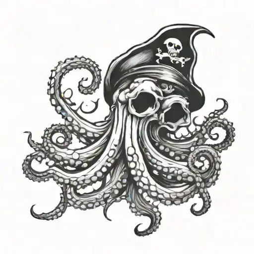 Pirate Octopus Looking Scary