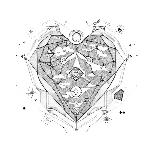 Zodiac Constellations Forming The Shape Of A Heart