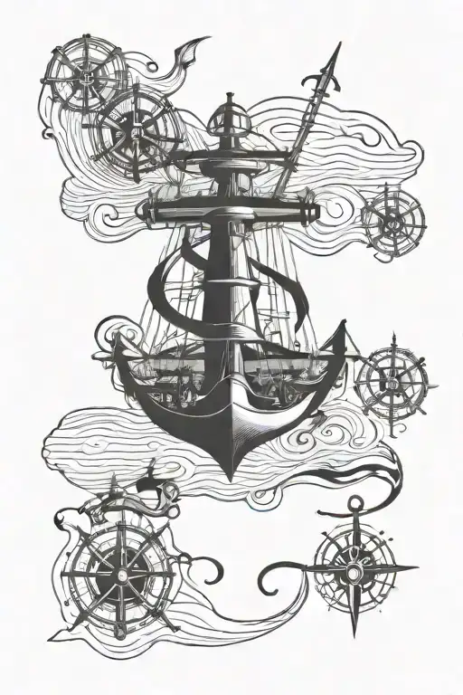 Nautical Antique Maps Intertwined With Elements Of Water