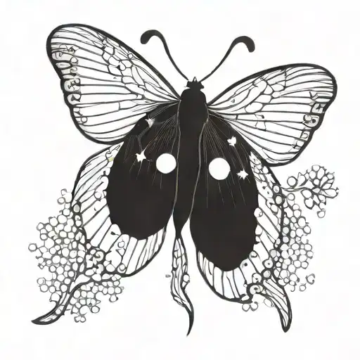 Lunar Moth With Sparkles