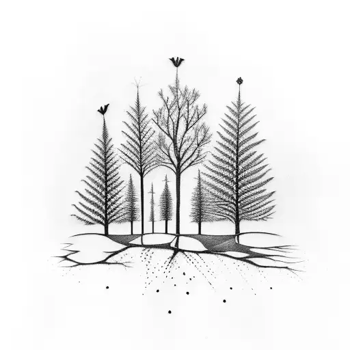 5 Trees With Drumsticks And Nature Worked In