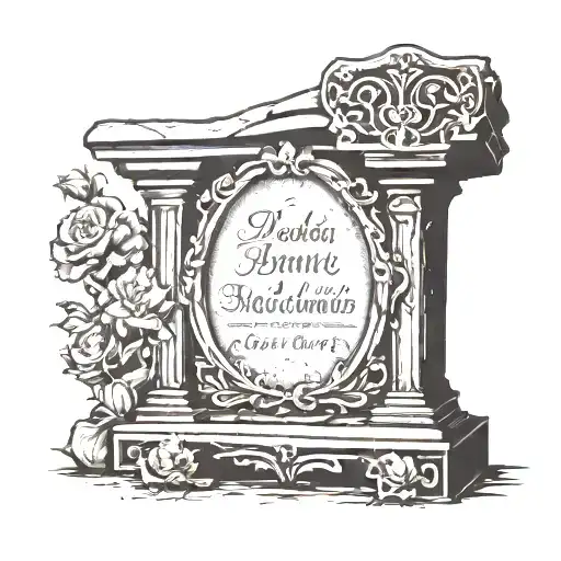 Empty Tombstone With Space For Engraved Name