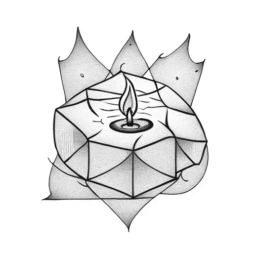 Vintage Book With Candle On Top