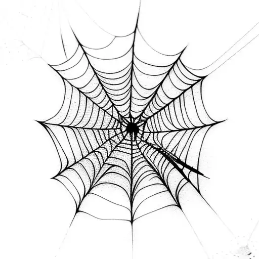Spiderweb With Spider For Elbow