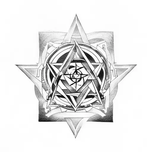 Supernatural Tv Show Cyberpunk Pentagram Seal