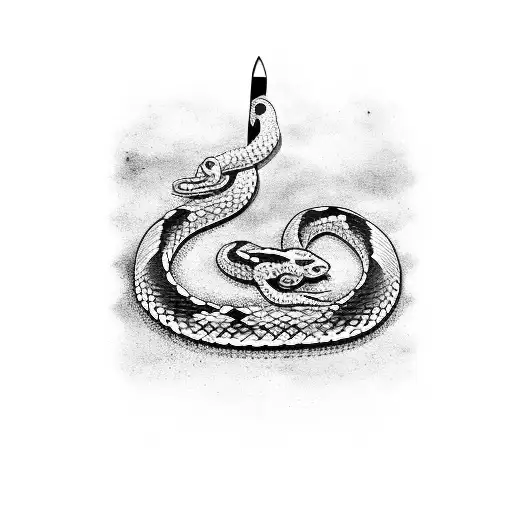 Japanese Katana With Snakes