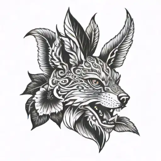 Combine Elements Of Ukrainian Patriotism And Animal Life In A Tattoo Design