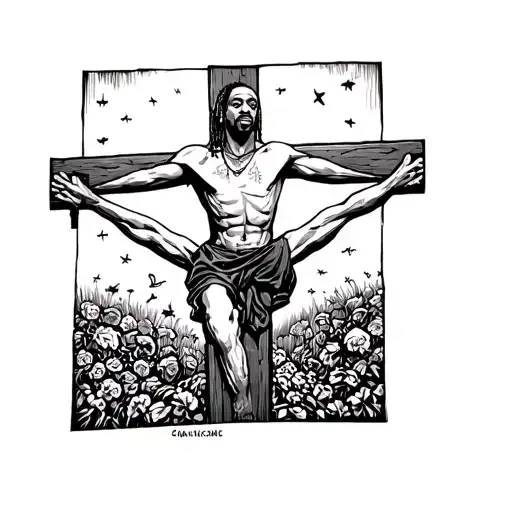 Tupac Shakur Crucified Cartoon