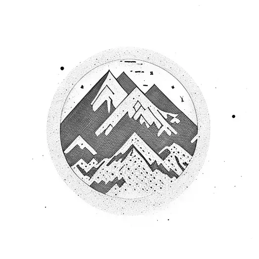 Camera Lens With Mountain Landscape Inside