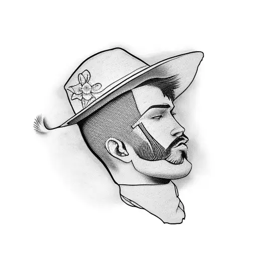 Black Hat And Barber Sissors