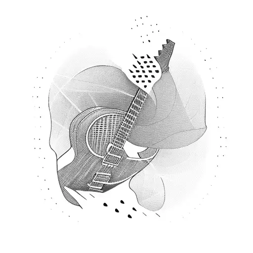 A Guitar And A Controller Intertwined In A Dynamic Composition