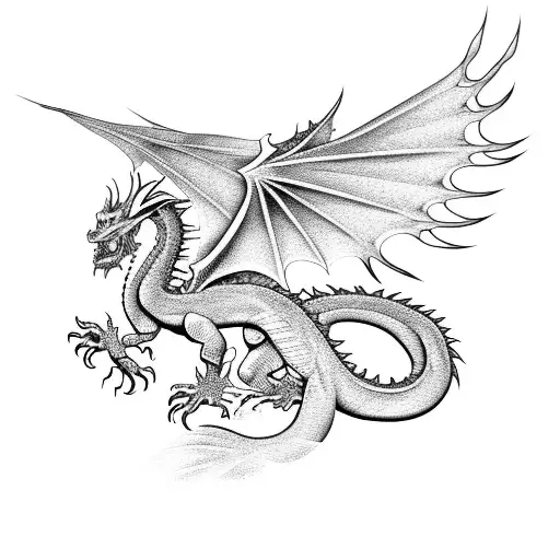 Dragon Spreading Wings