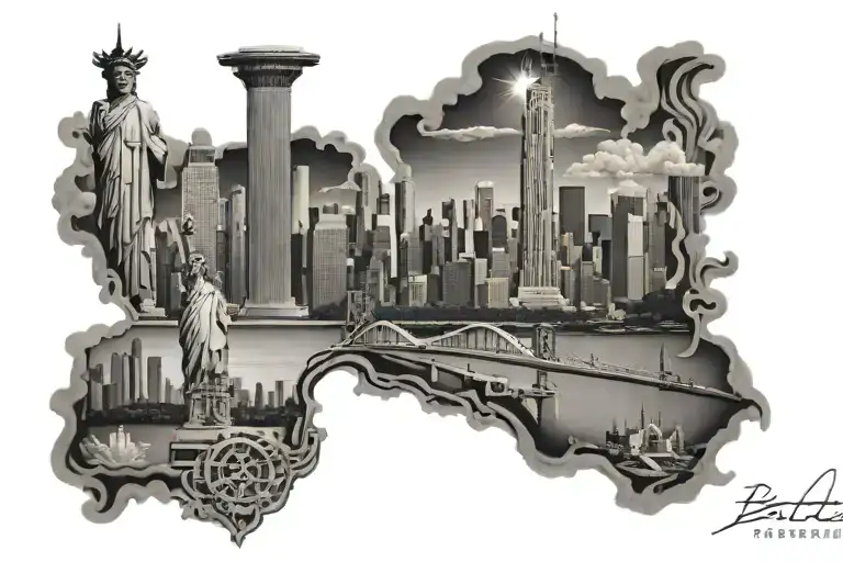 Florida To New York Skyline