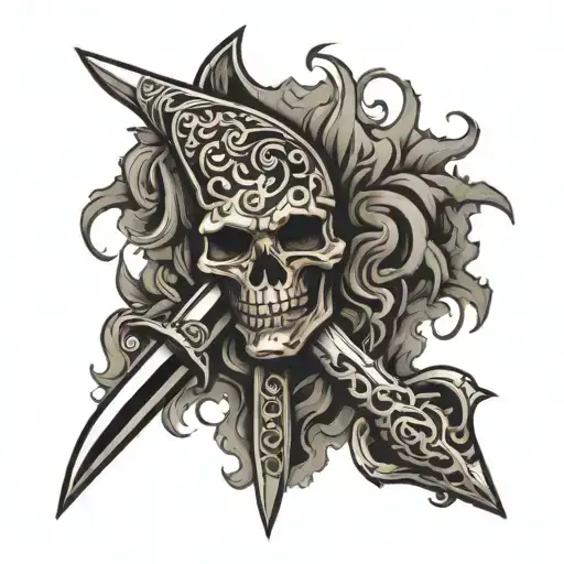 Smoke Rising With Dagger Surrounded