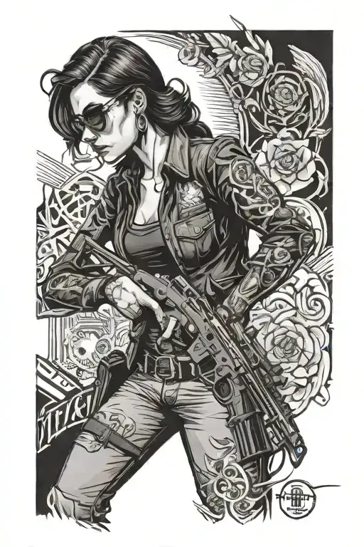 Female Fbi Agent With Gun