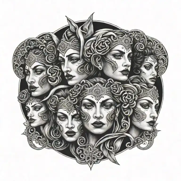 Hekate Three Faces Stare