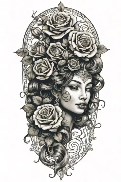 Medusa And Roses