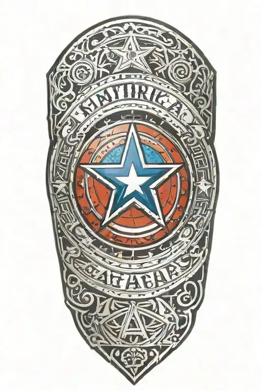 Captain America Shield With 'Atc' Lettering