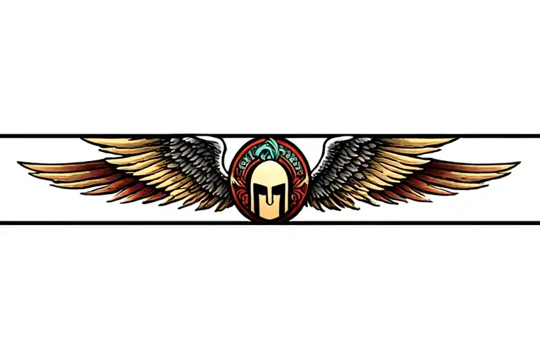 Spartan Angel In A Circle