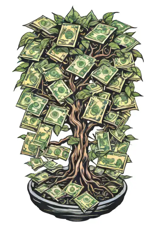 Pile Of Money Tree Growing