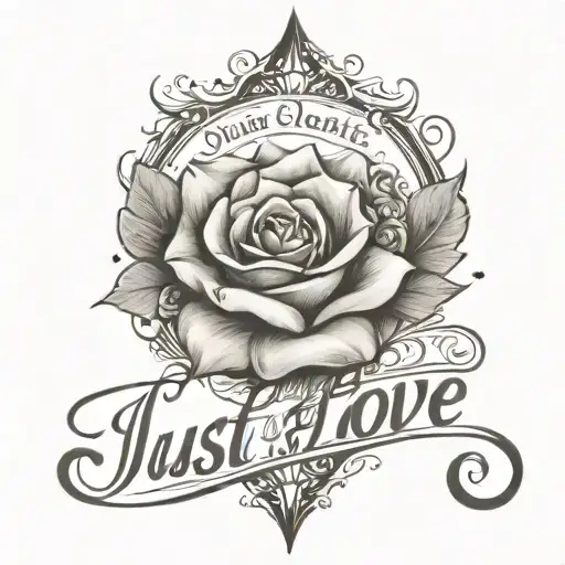Just Love In Cursive