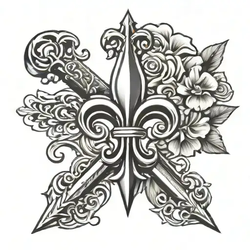 Dagger And Fleur De Lis