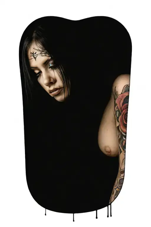 Sexy Nude Woman Bleeding From Eyes