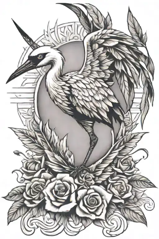 Crane Bird Arrow Compus