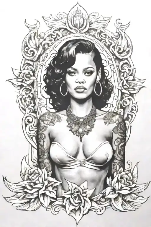 Rihanna Pinup Reb