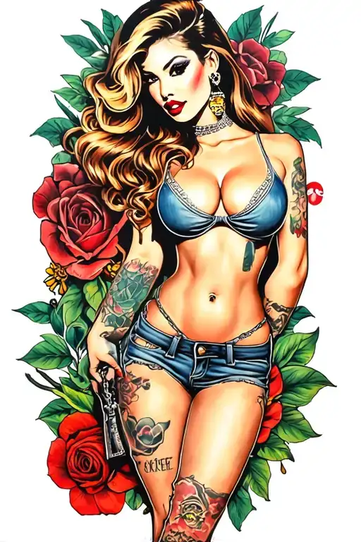 Gangster Girl Pinup