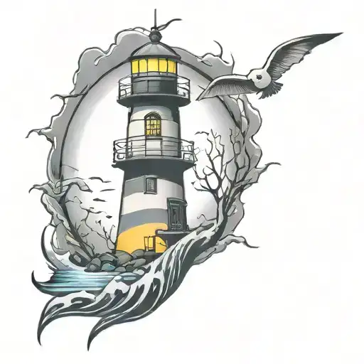 Ghostly Lighthouse Simple Fire