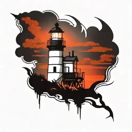 Ghostly Lighthouse Simple
