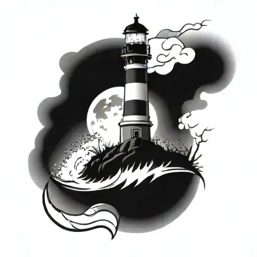 Ghostly Lighthouse Simple