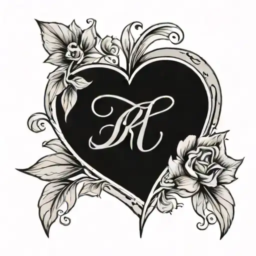 Heart With Initials Rhd