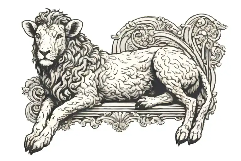 Lamb Resting In Lion's Arms