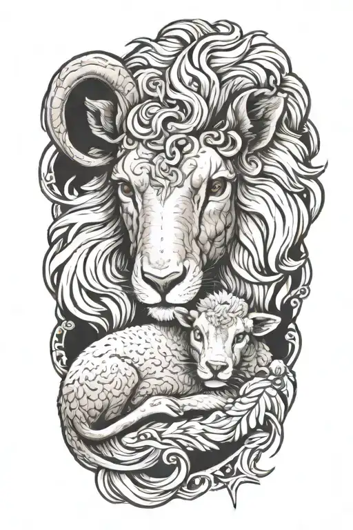 Lamb Resting In Lion's Arms