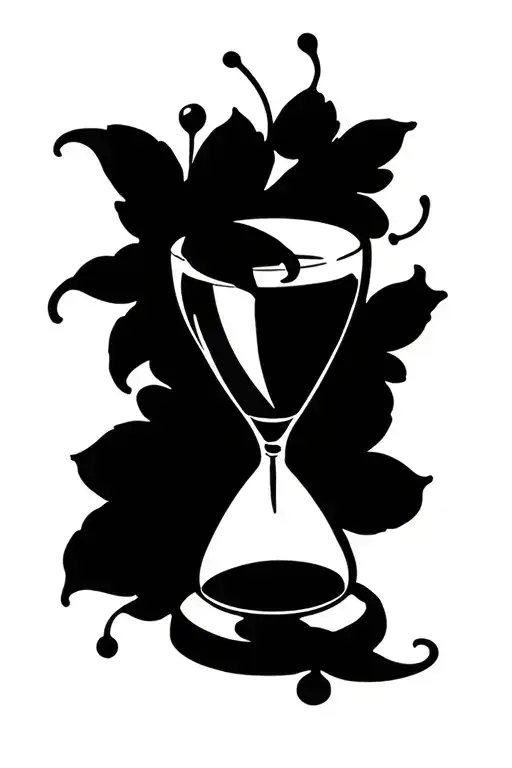 Hourglass With Lemonade Glass