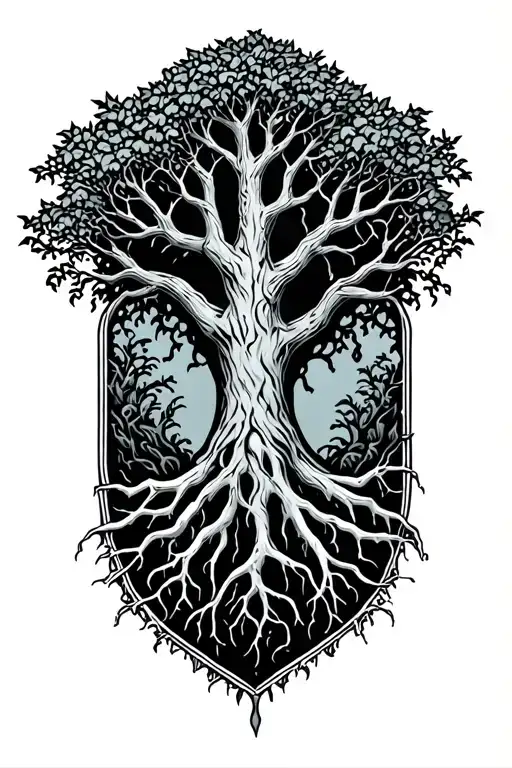 Gothic Tree Of Life With Midevil Roots