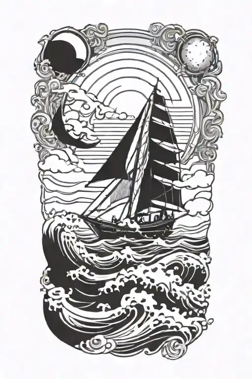 Goddess Incorporate High Tide And Sail Boat