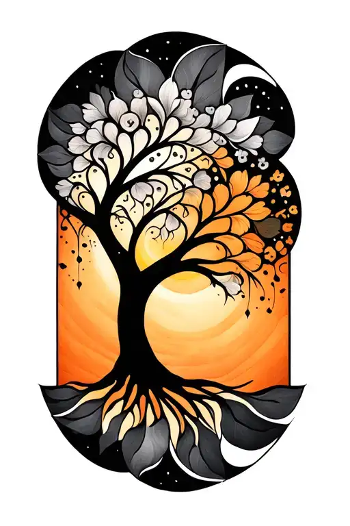 Intricate Mandala Design Incorporating Tree Of Life