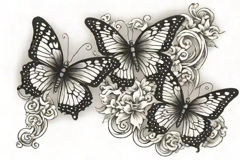 2 Butterflies Flying To Heaven Gates