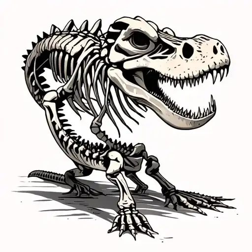 Full Length Alligator Skeleton With Flesh And Tail
