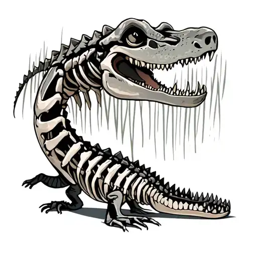 Full Length Alligator Skeleton