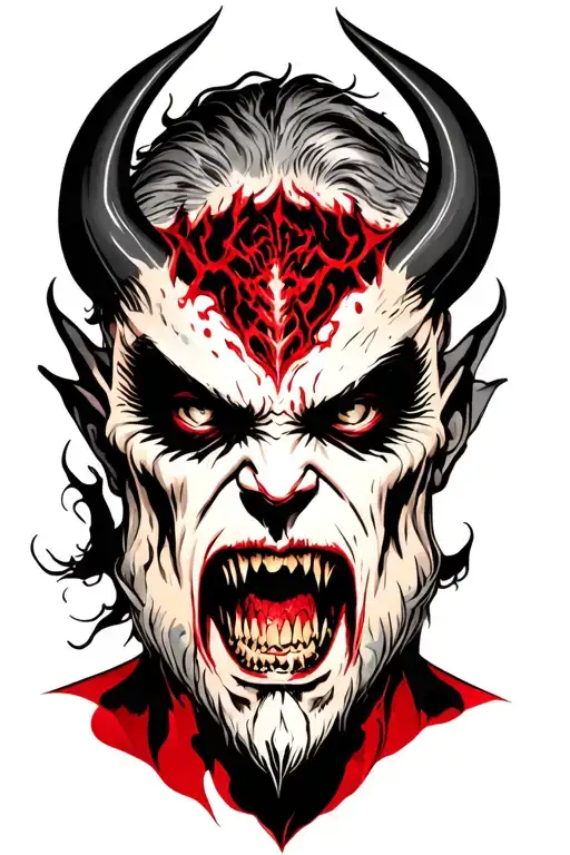 Demon Shadow Behind Man