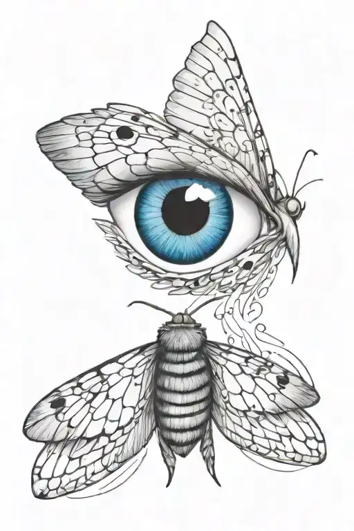 An Eye And A Moth Fusion