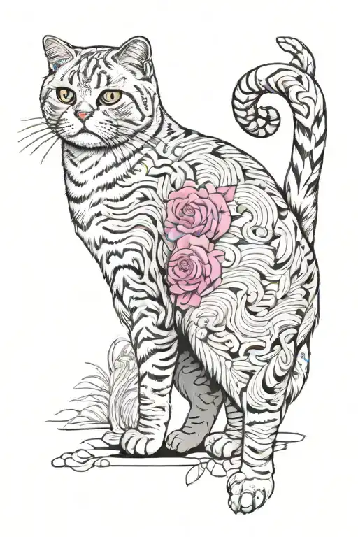 Scottish Fold Cat In Full Growth