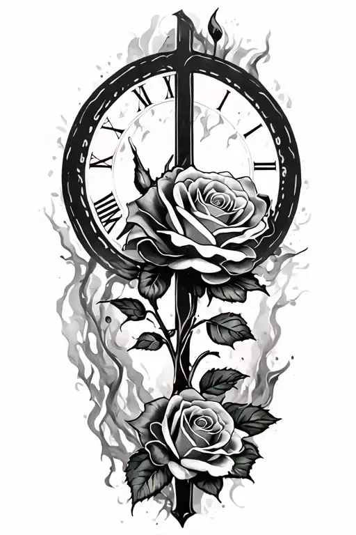 Peace And Lightining Storm And Time And Nature Two Roses Wrapped