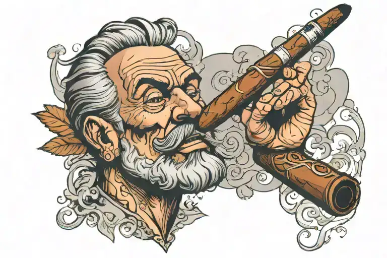 Cover Smoking A Cigar